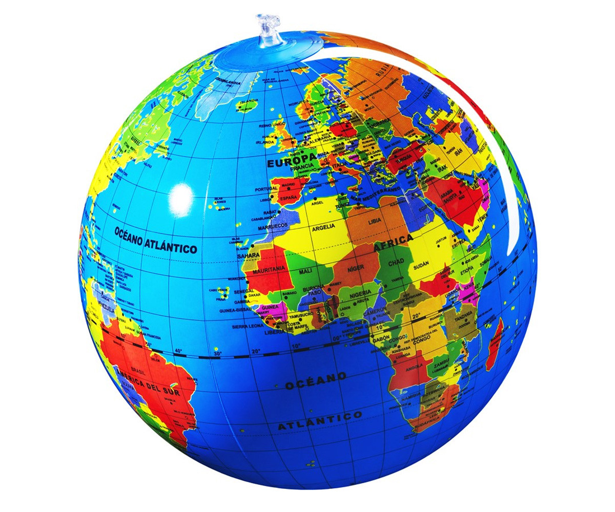Globo Terráqueo Hinchable 30cm El Mundo Político