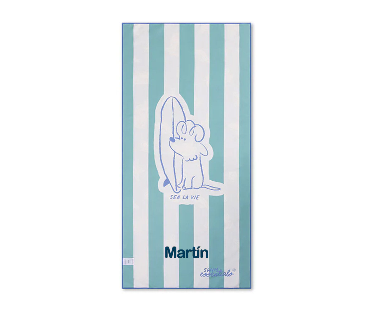 Toalla Microfibra Surf Dogs Personalizable