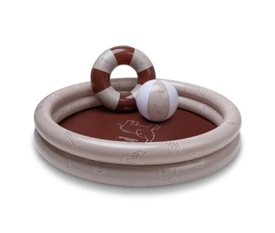 Set Piscina Inflable Wild Life Beige