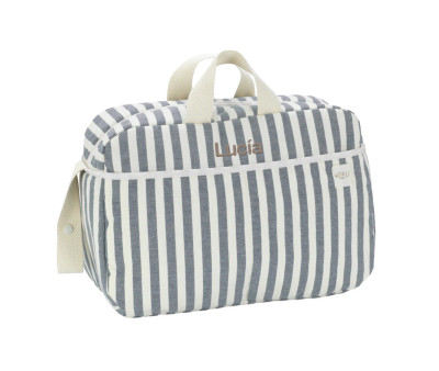 Bolso Maternidad Stripe Navy Blue Personalizable