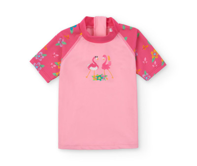 Camiseta Protección Solar Manga Corta Flamingos