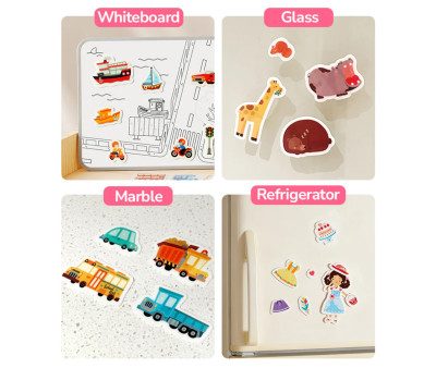 Set de Pegatinas de Gel Reutilizables Mideer Animales