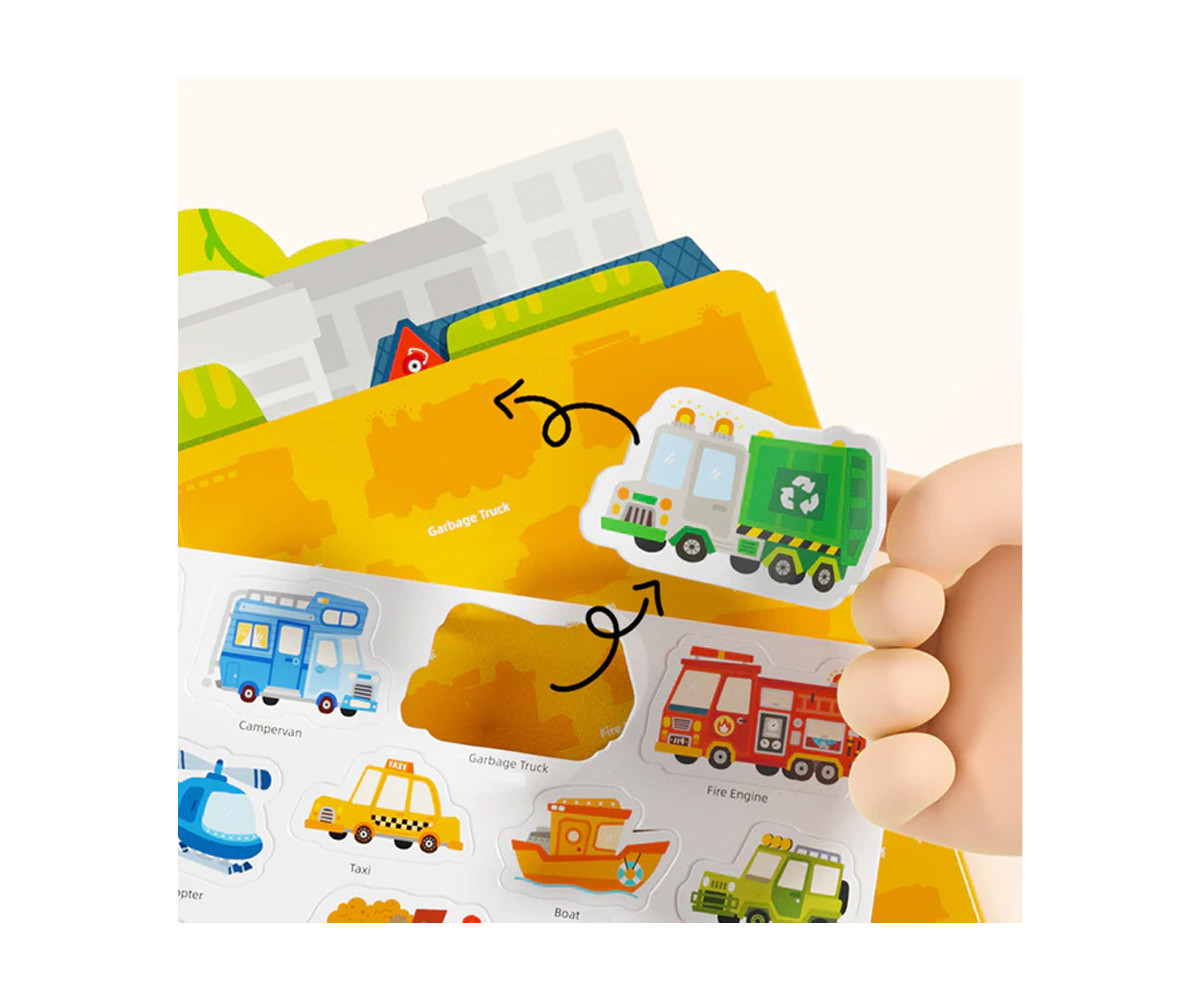 Set de Pegatinas de Gel Reutilizables Mideer Calle