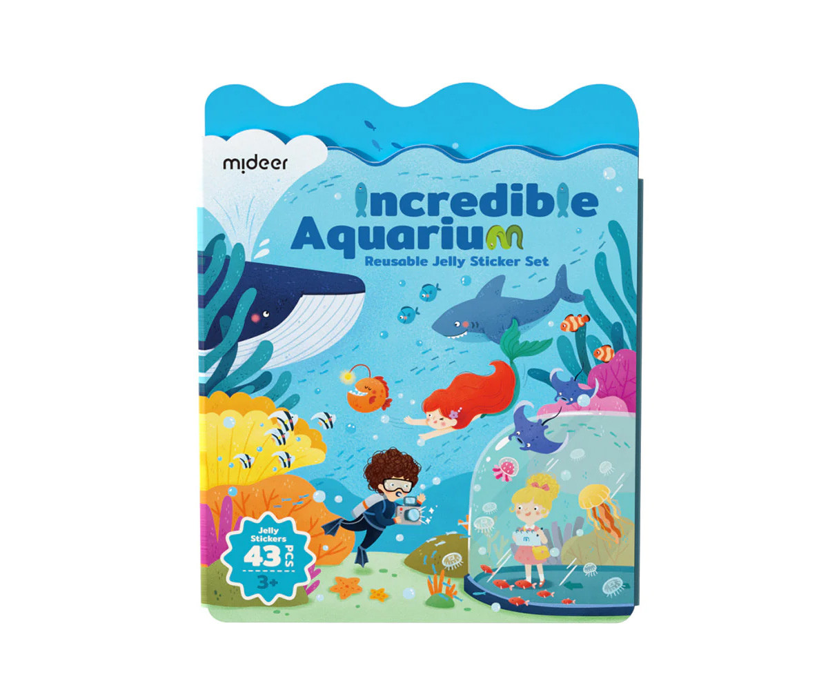 Set de Pegatinas de Gel Reutilizables Mideer Acuario