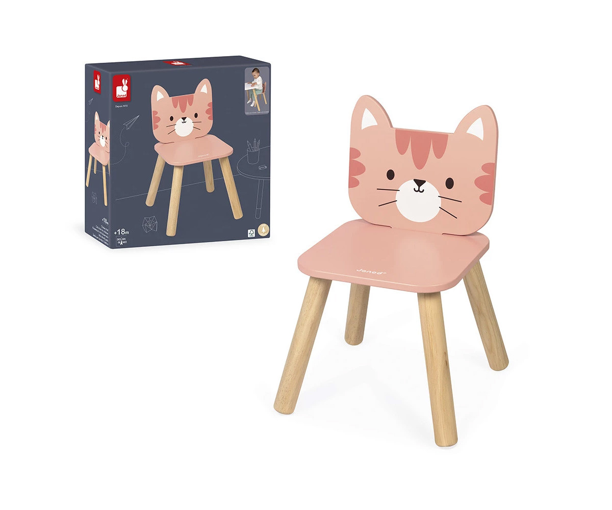 Silla Infantil de Madera Gato