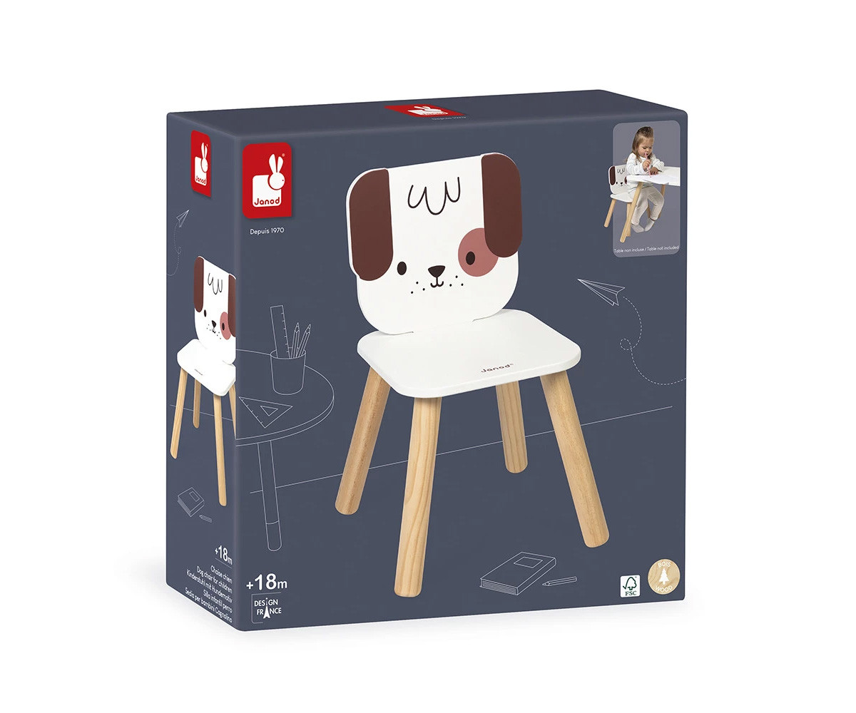 Silla Infantil de Madera Perrito