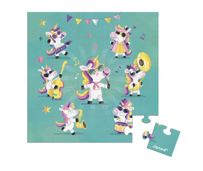 Puzzle con Tarjeta Unicornios