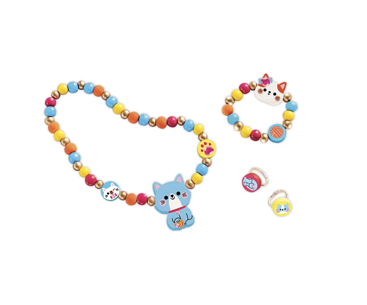 4 Joyas de Madera Little Cats