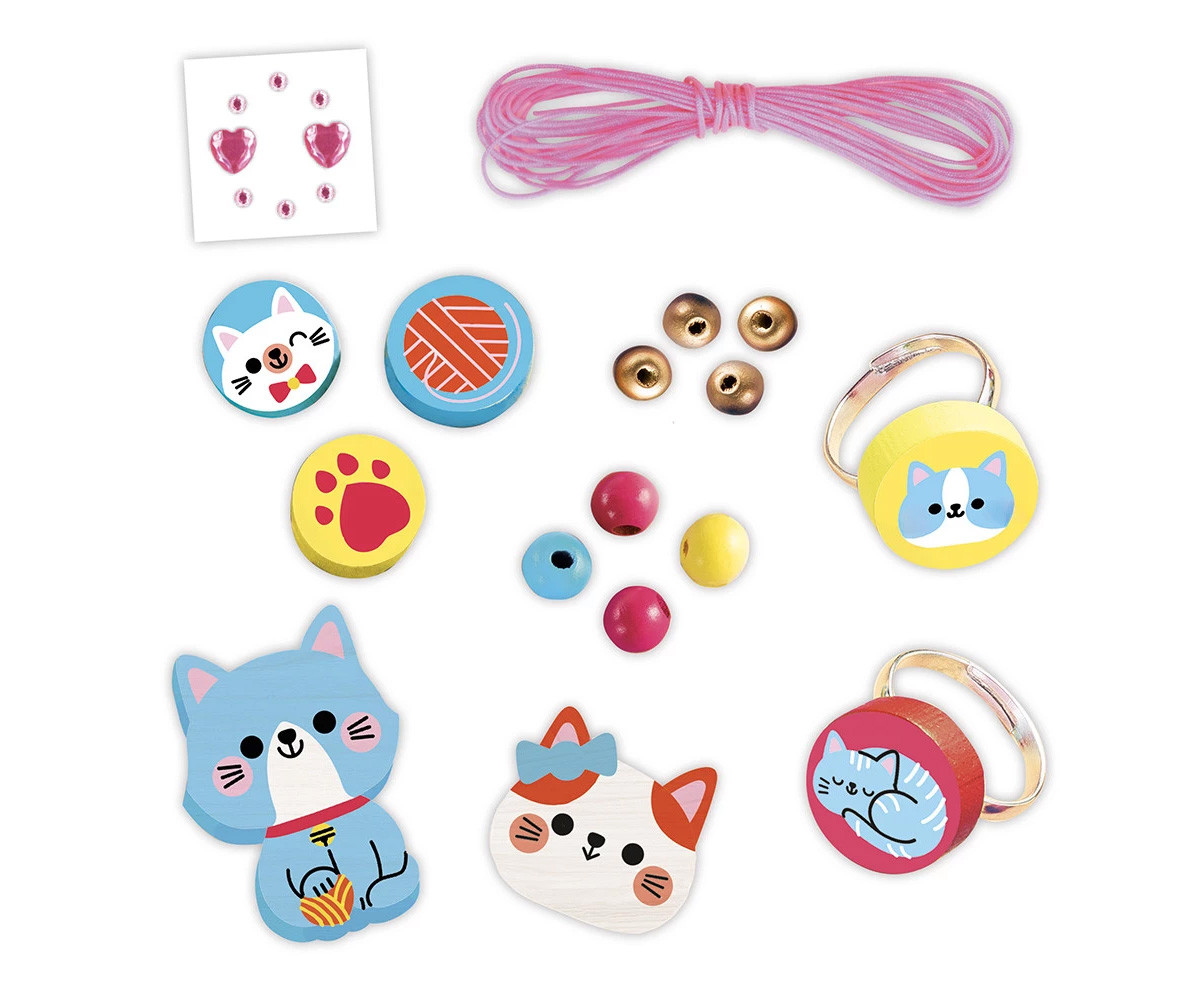 4 Joyas de Madera Little Cats