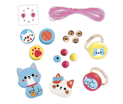4 Joyas de Madera Little Cats