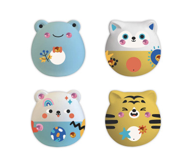 Kit Creativo 6 Animales de Yeso para Decorar