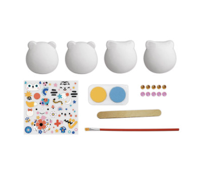Kit Creativo 6 Animales de Yeso para Decorar