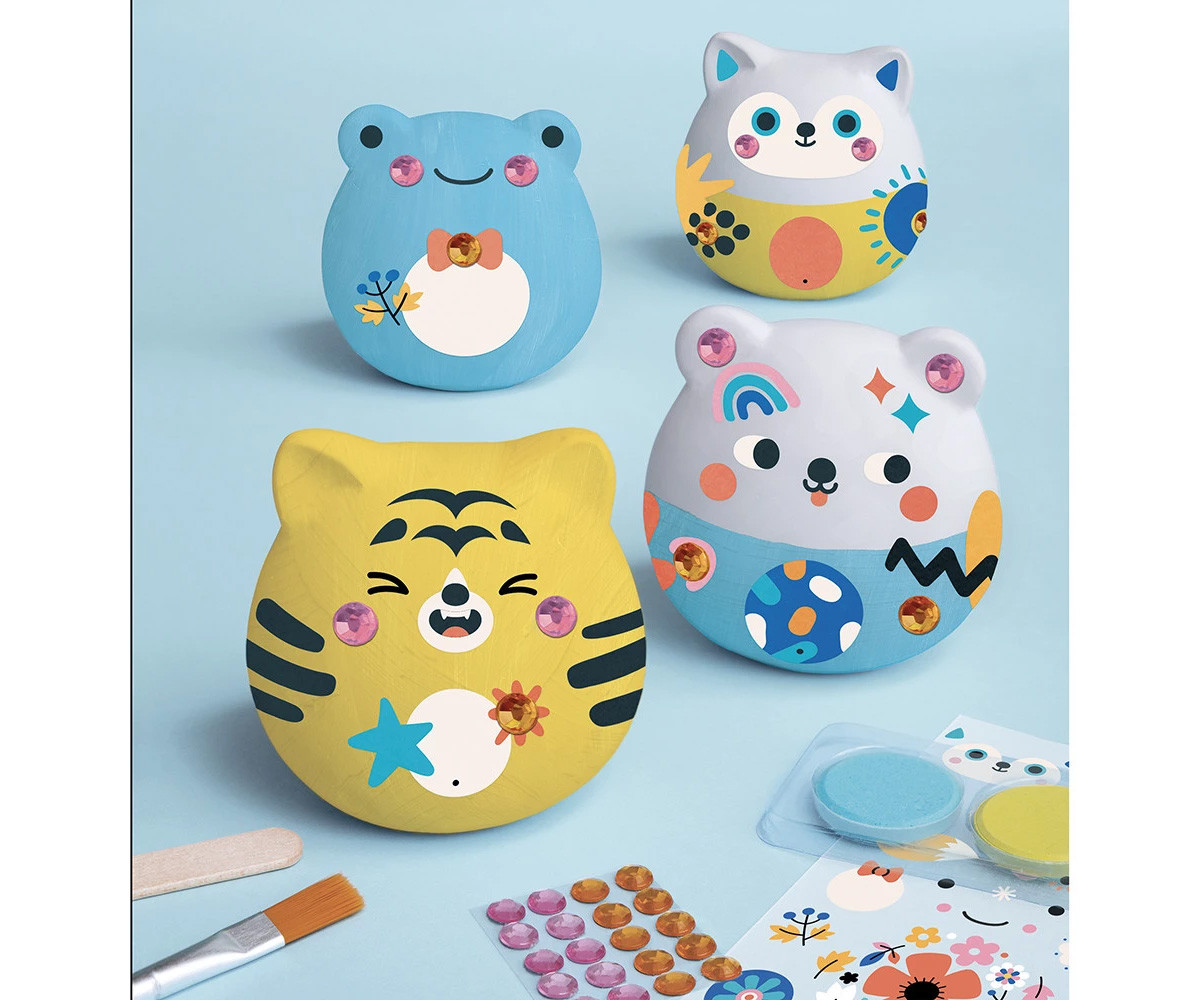 Kit Creativo 6 Animales de Yeso para Decorar