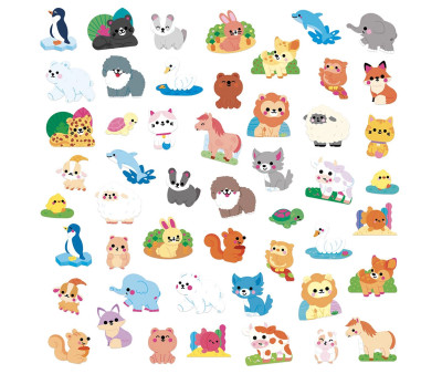 50 Pegatinas de Animales