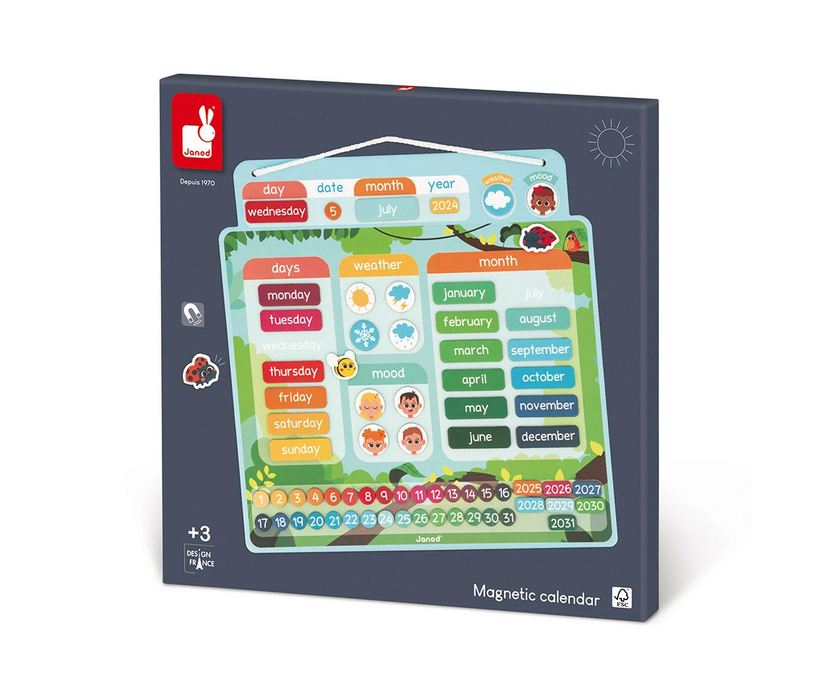 Calendario Magnético en Inglés