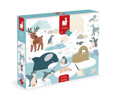 Puzzle Táctil Animales Polares 20 Piezas