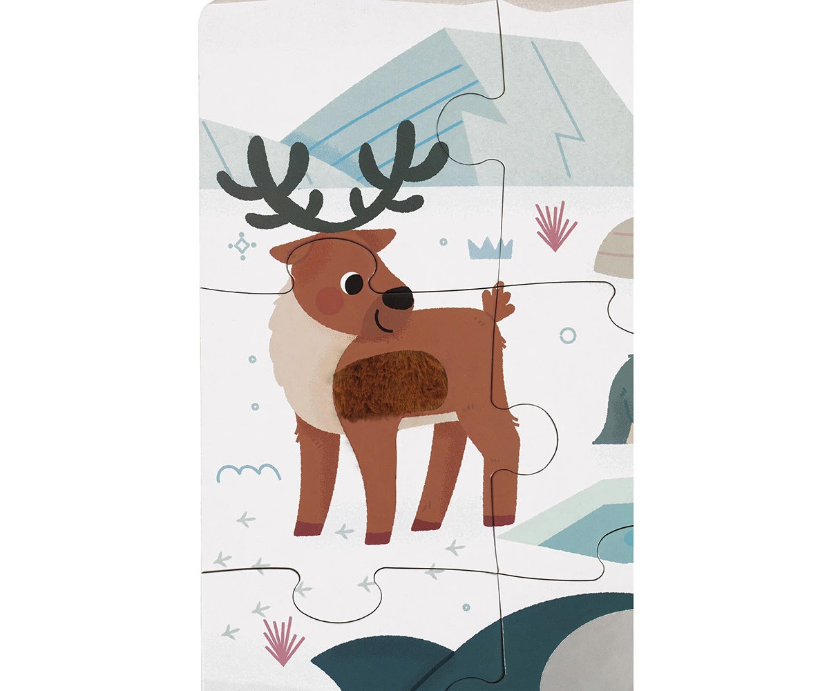 Puzzle Táctil Animales Polares 20 Piezas