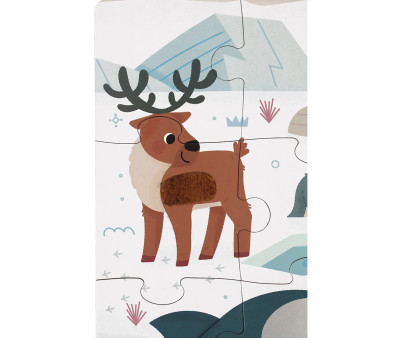 Puzzle Táctil Animales Polares 20 Piezas