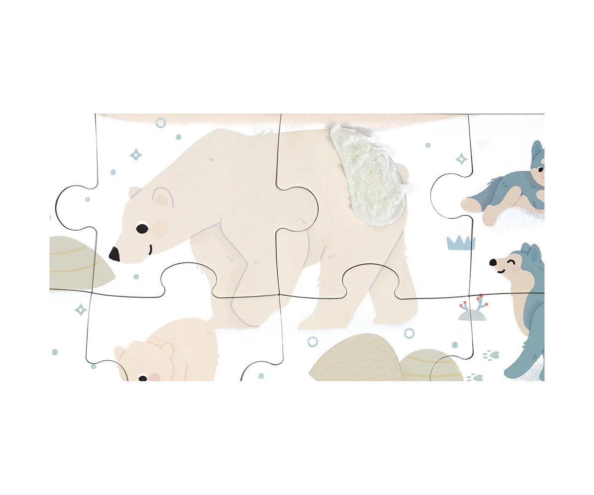 Puzzle Táctil Animales Polares 20 Piezas