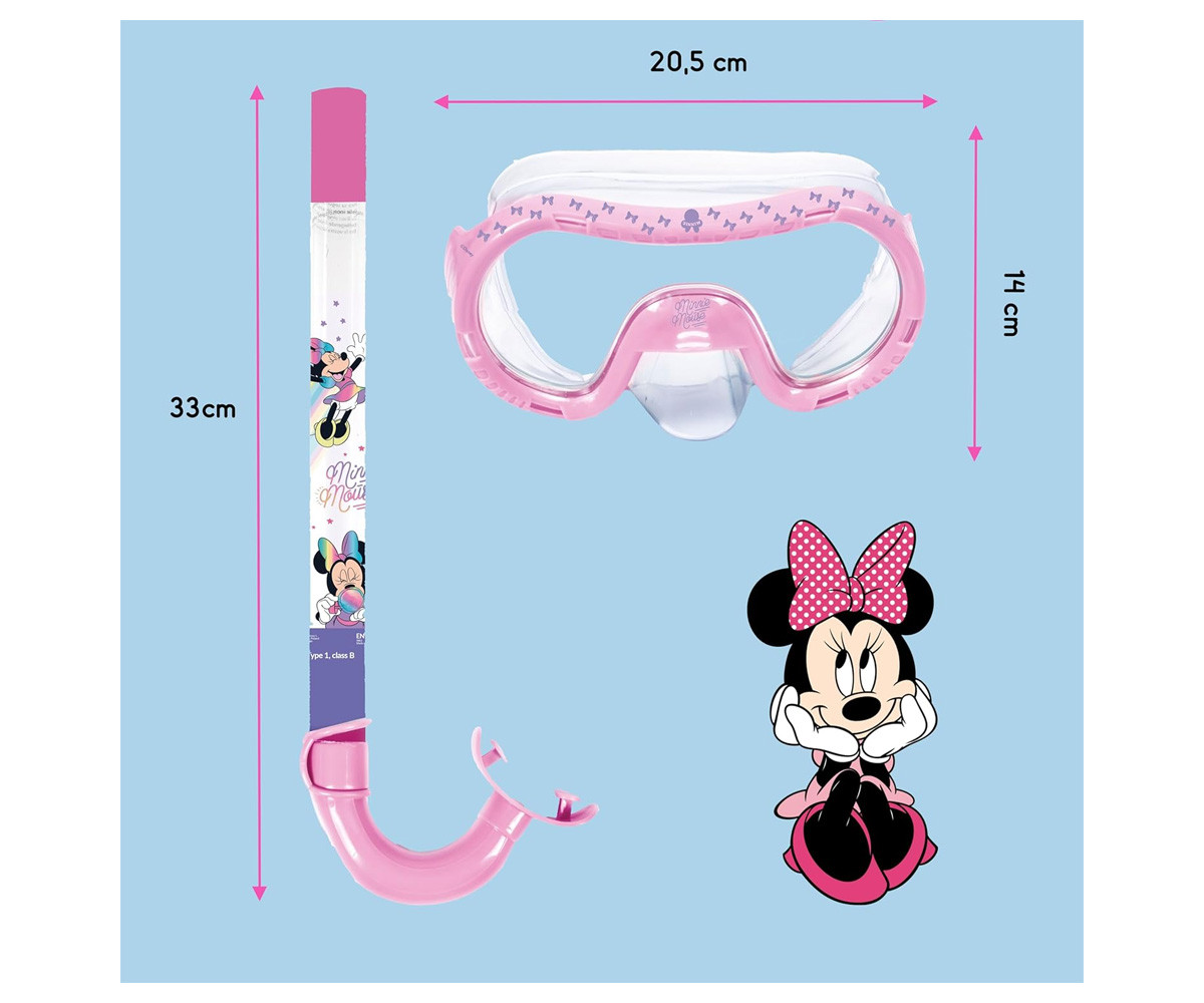 Set de Buceo Infantil Gafas y Tubo Minnie