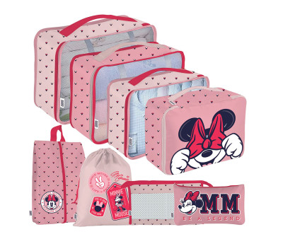 Set de Viaje Organizador de Equipaje Minnie 8 Piezas
