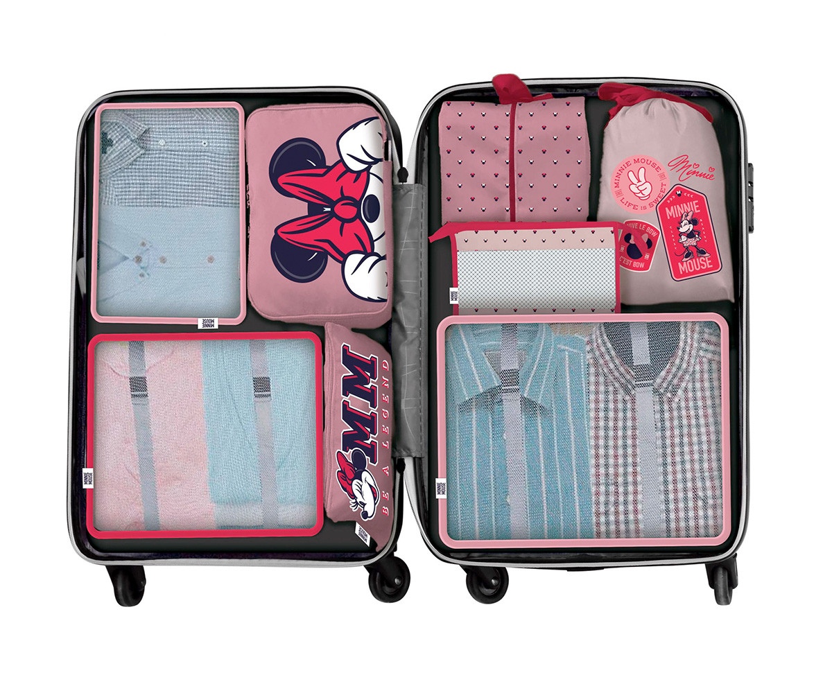 Set de Viaje Organizador de Equipaje Minnie 8 Piezas