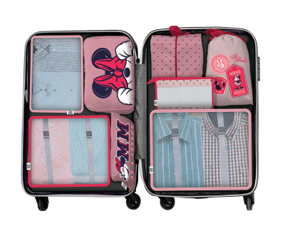 Set de Viaje Organizador de Equipaje Minnie 8 Piezas