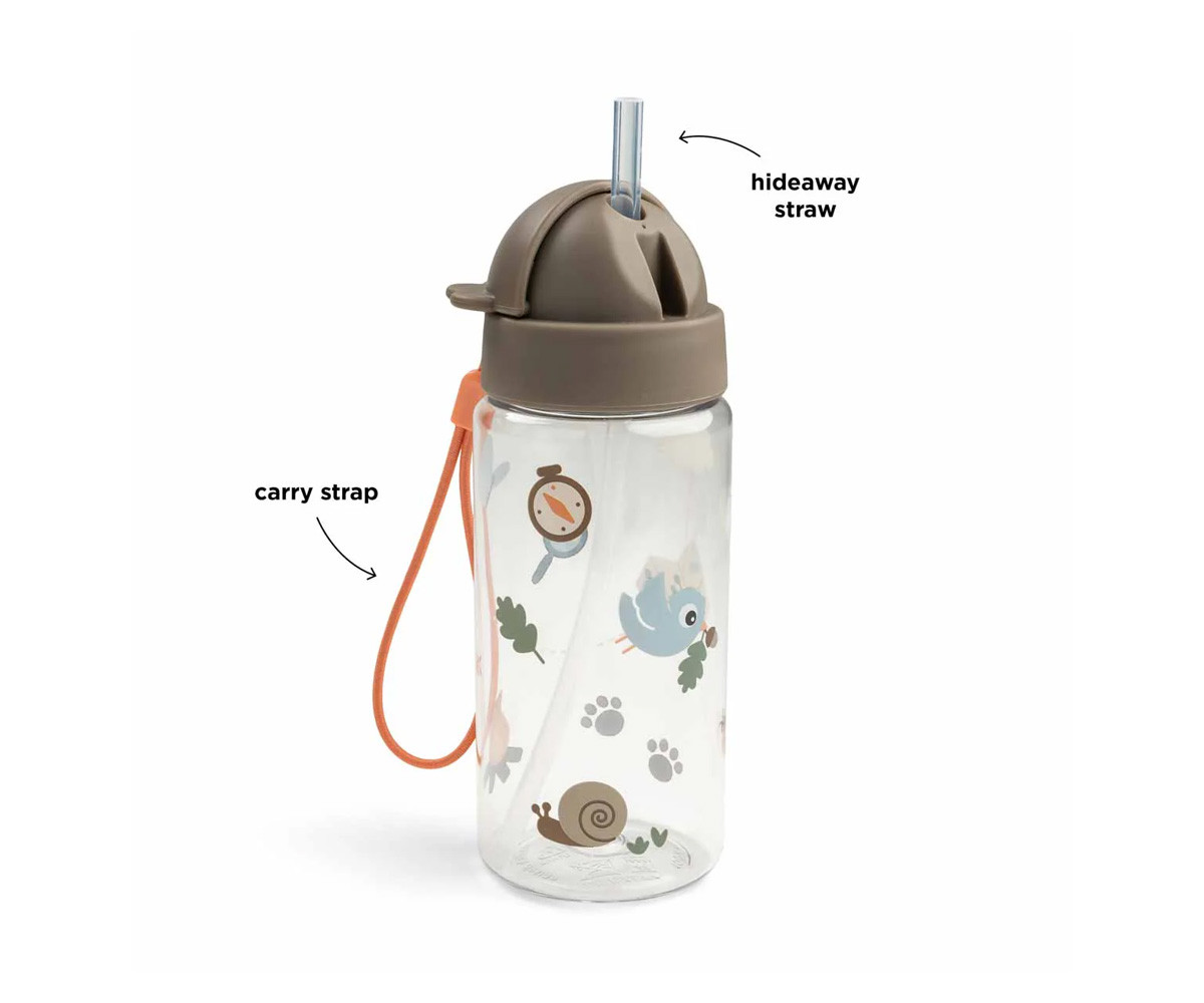 Botella con Pajita Tritán Tiny Trails Sand 350ml