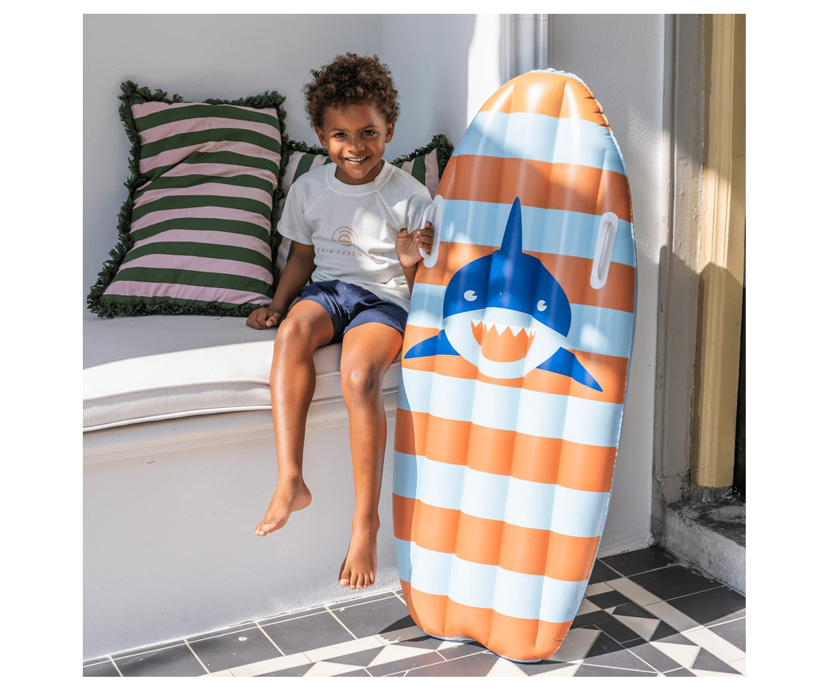 Flotador Tabla de Surf Orange Blue Sharks