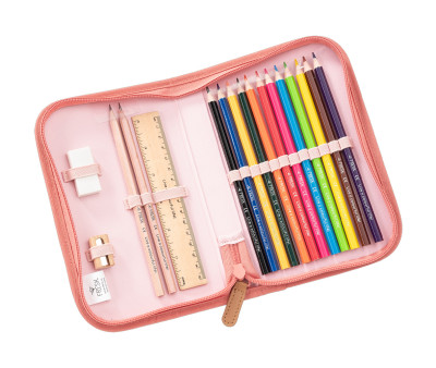 Estuche de Cremallera con Complementos Mariposas