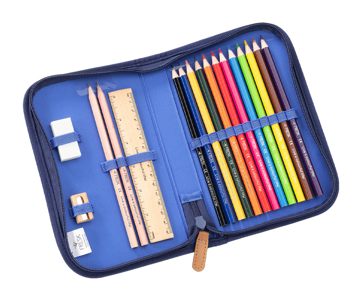 Estuche de Cremallera con Complementos Mono