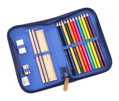 Estuche de Cremallera con Complementos Mono