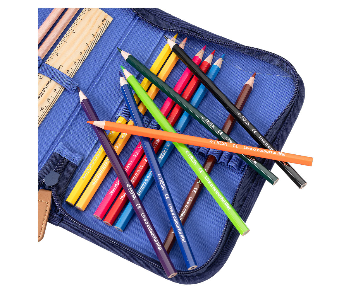 Estuche de Cremallera con Complementos Mono