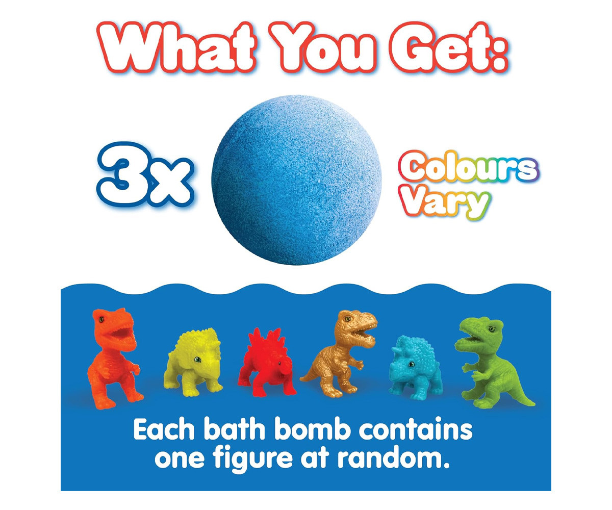 Pack 3 Bombas De Baño Surprise Dinos
