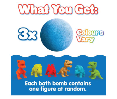 Pack 3 Bombas De Baño Surprise Dinos