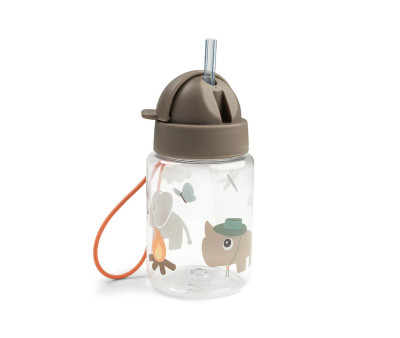 Botella con Pajita Tritán Tiny Trails Sand 280ml