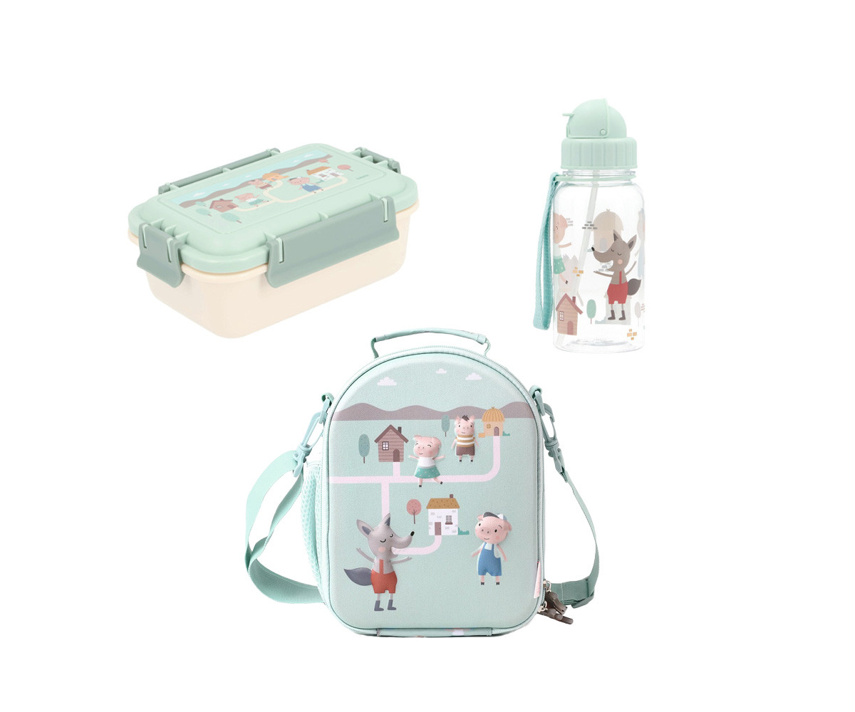 Pack Almuerzo Infantil The Three Little Pigs Personalizable