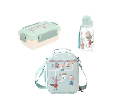 Pack Almuerzo Infantil The Three Little Pigs Personalizable