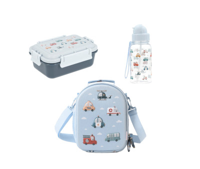 Pack Almuerzo Infantil City Cars Personalizable