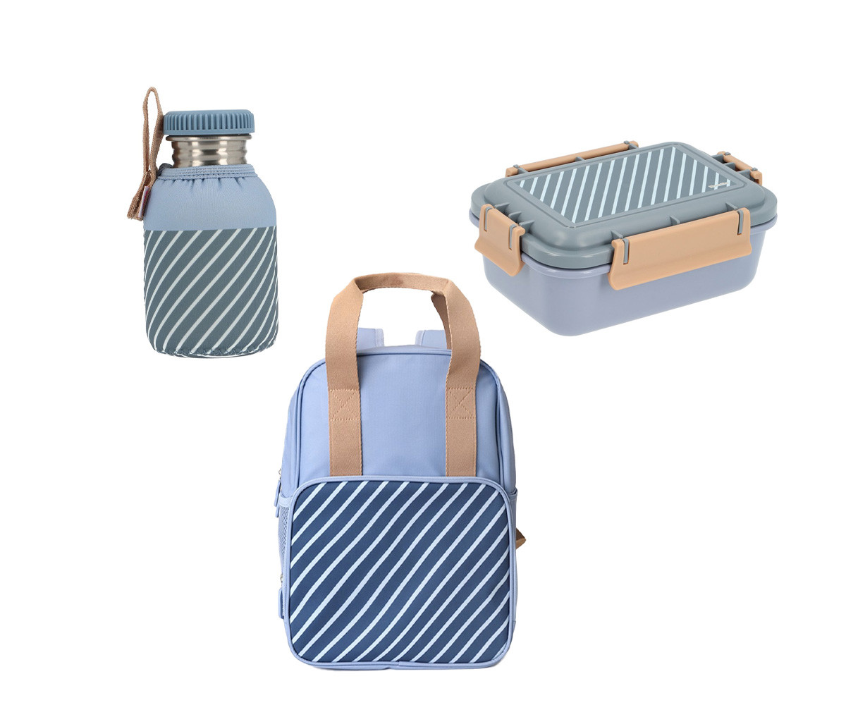 Pack Scout Infantil Stripes Blue Personalizable