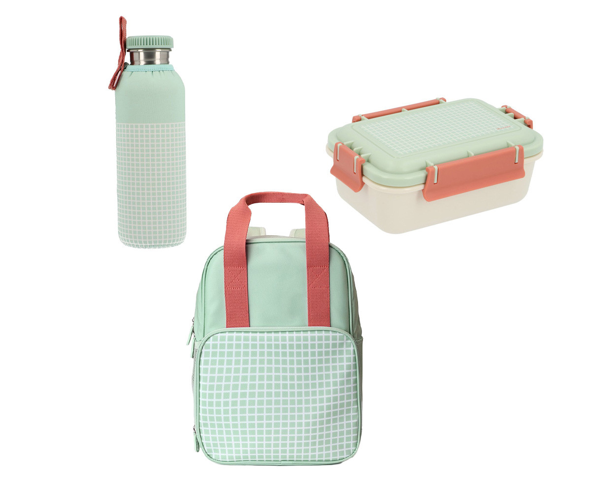 Pack Scout Infantil Stripes Sage Personalizable