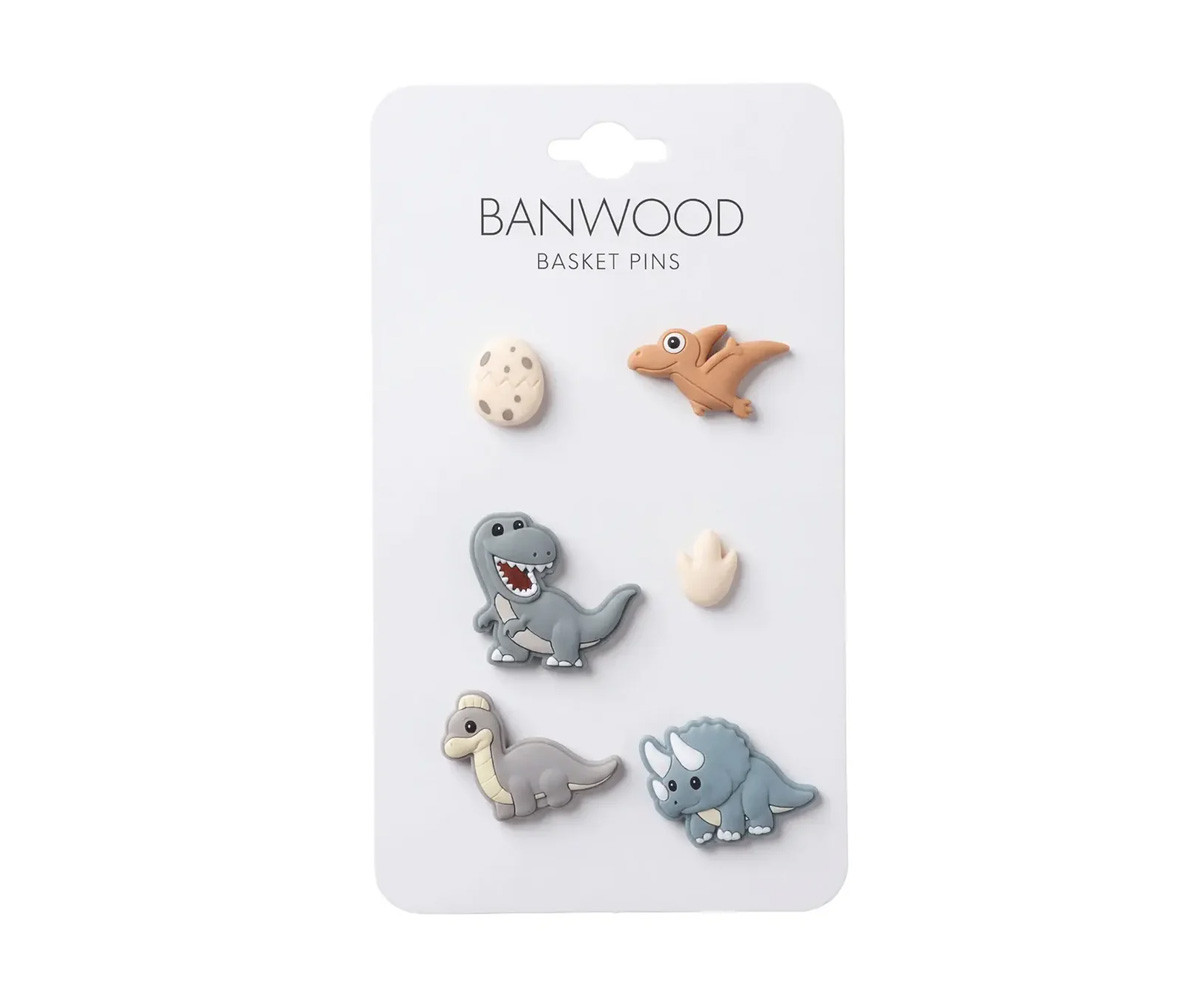 Pins decorativos Banwood Dinosaur Baskets