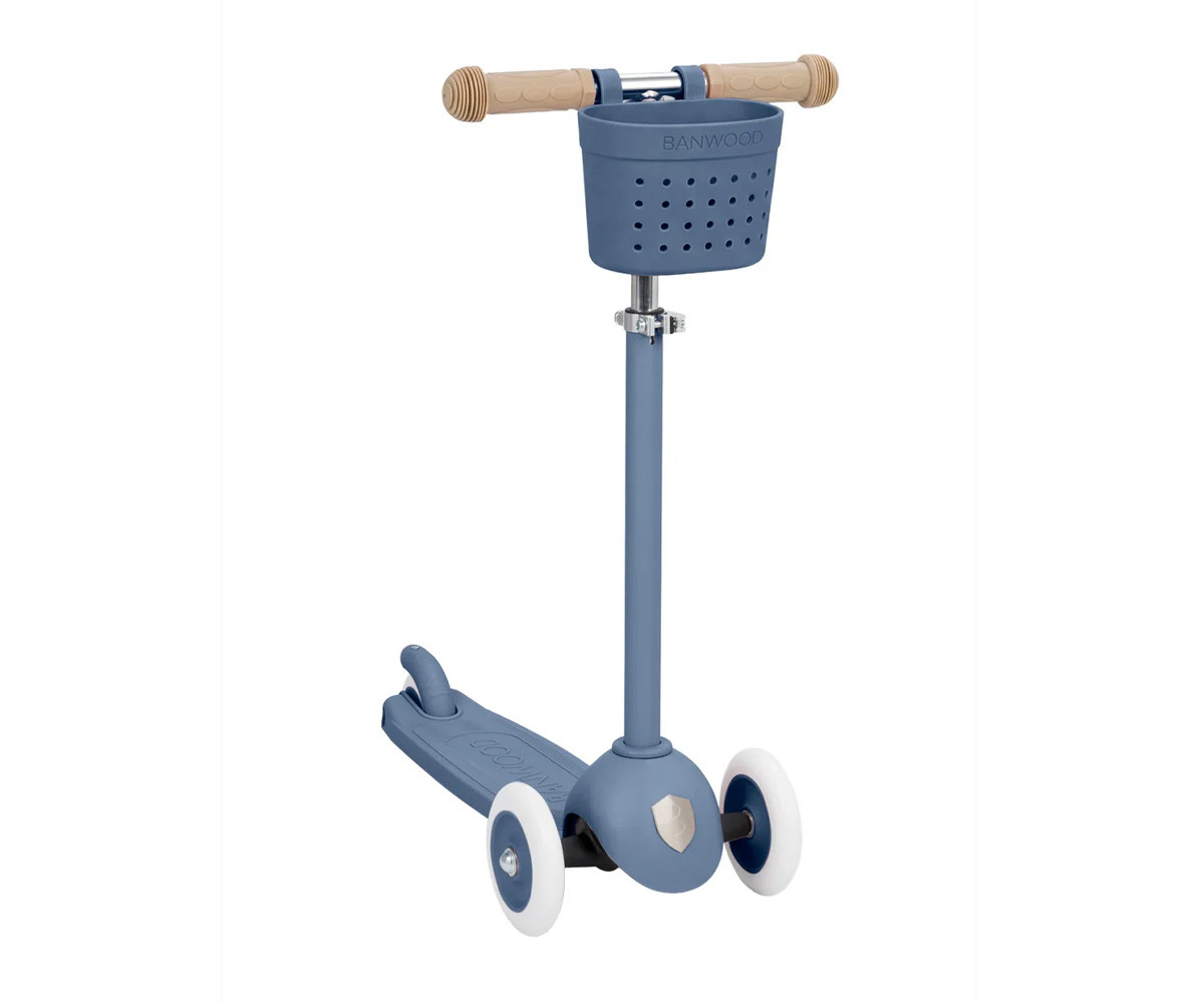 Eco Scooter Banwood + Cesta Pin & Ride Deep Sea