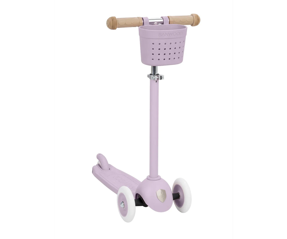 Eco Scooter Banwood + Cesta Pin & Ride Lavender