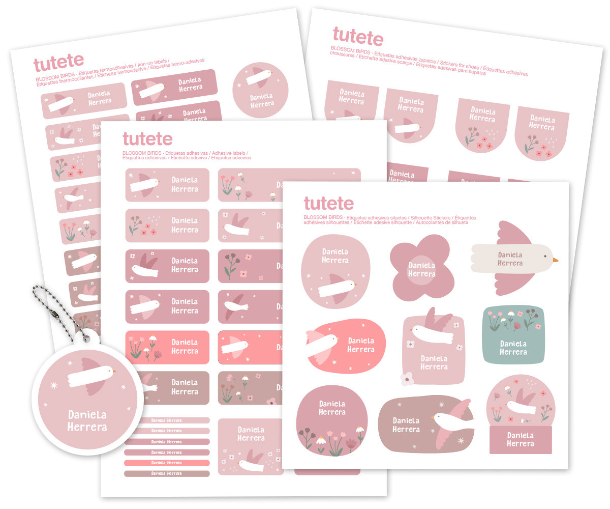 Pack combinado de Termocolantes e Adesivos Blossom Birds