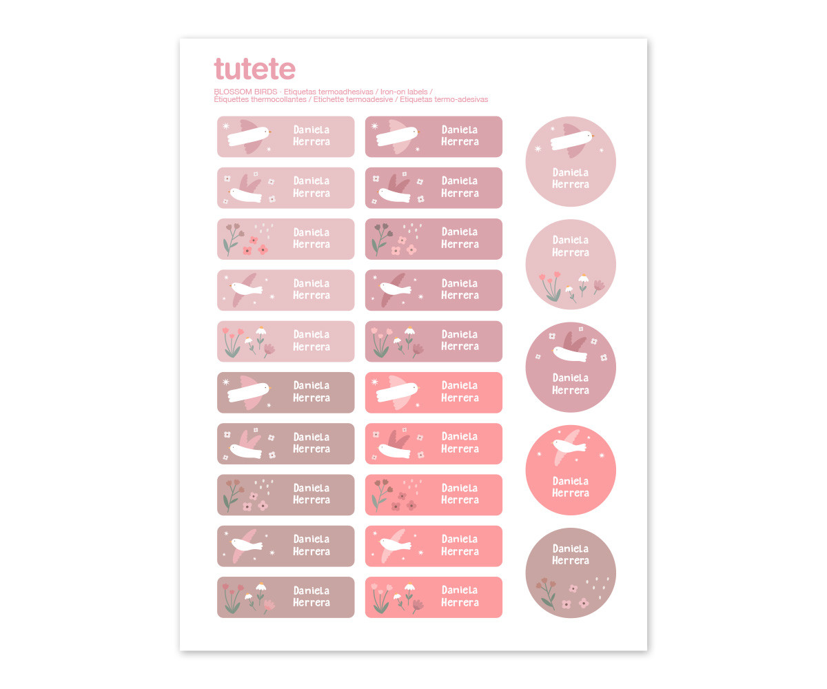 Pack combinado de Termocolantes e Adesivos Blossom Birds