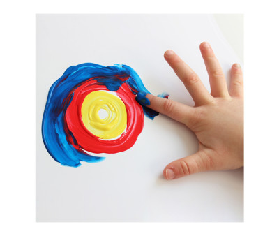 6 Botes de Pintura para Dedos con Maletín