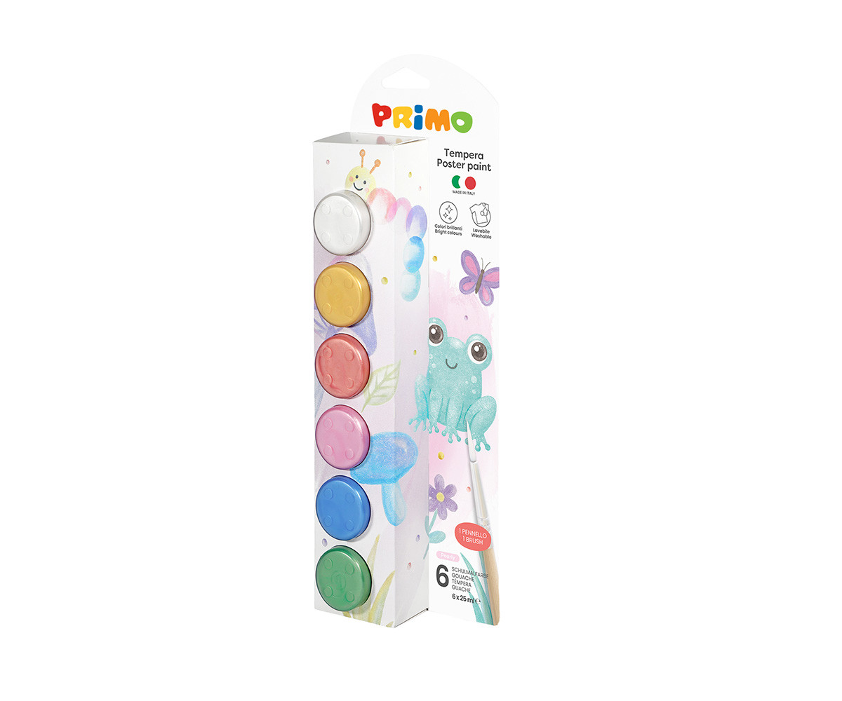 6 Botes de Témperas Pearl 25ml