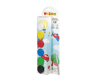 6 Vasetti Tempera Colori Primari 25 ml