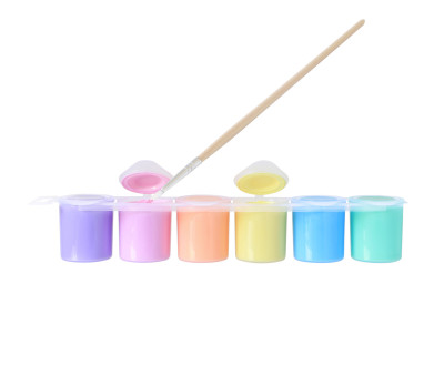 6 Botes de Témperas Pastel 25ml